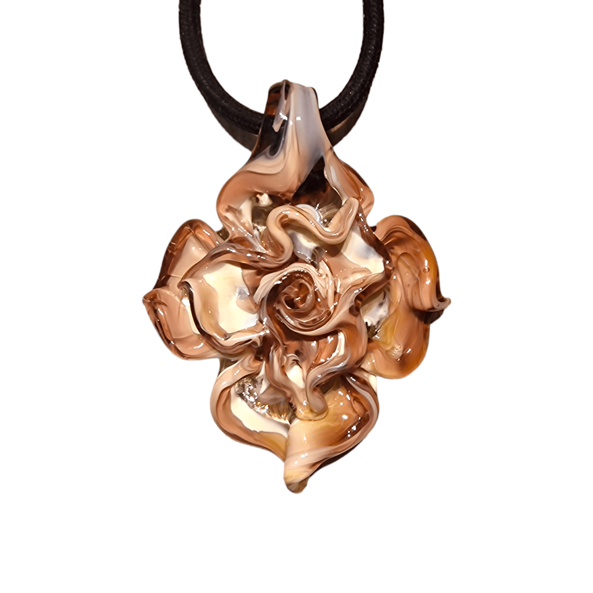 Murano Glass Rose Pendant - atelieralessandra