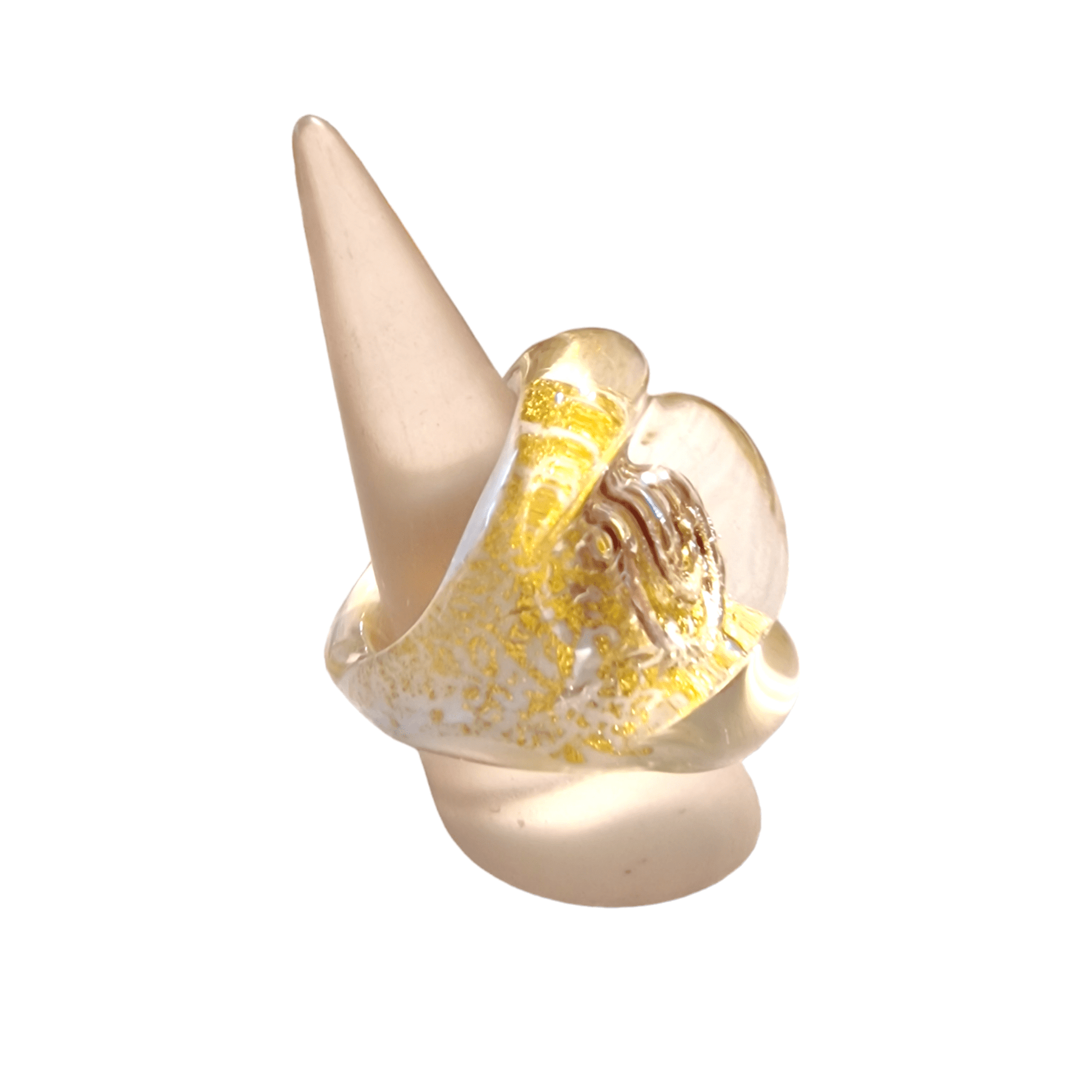 Afrodite Murano Glass Ring - artisan handcrafted ring from Venice Italy
