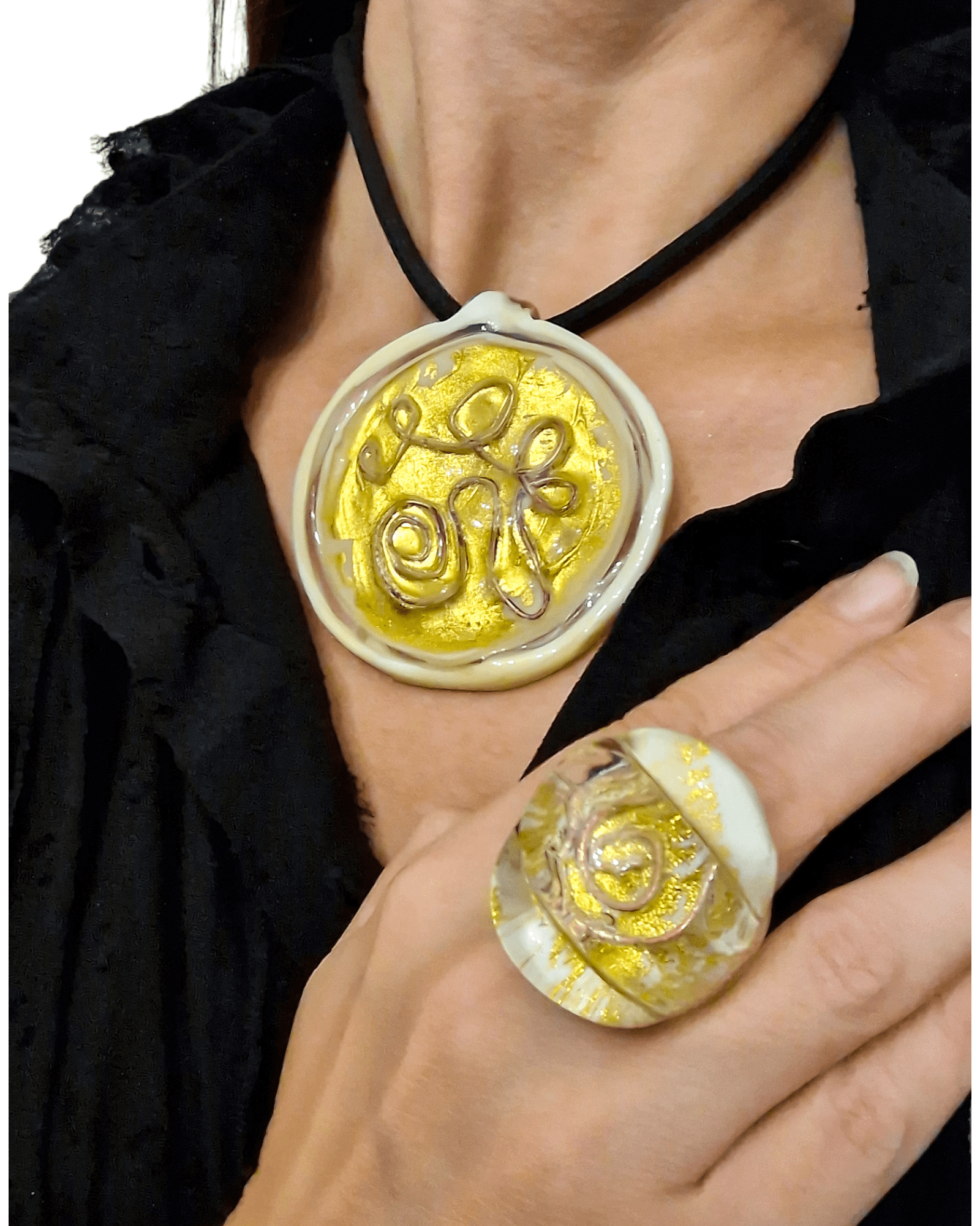 Afrodite Murano Glass Ring - luxury Murano glass ring unique piece