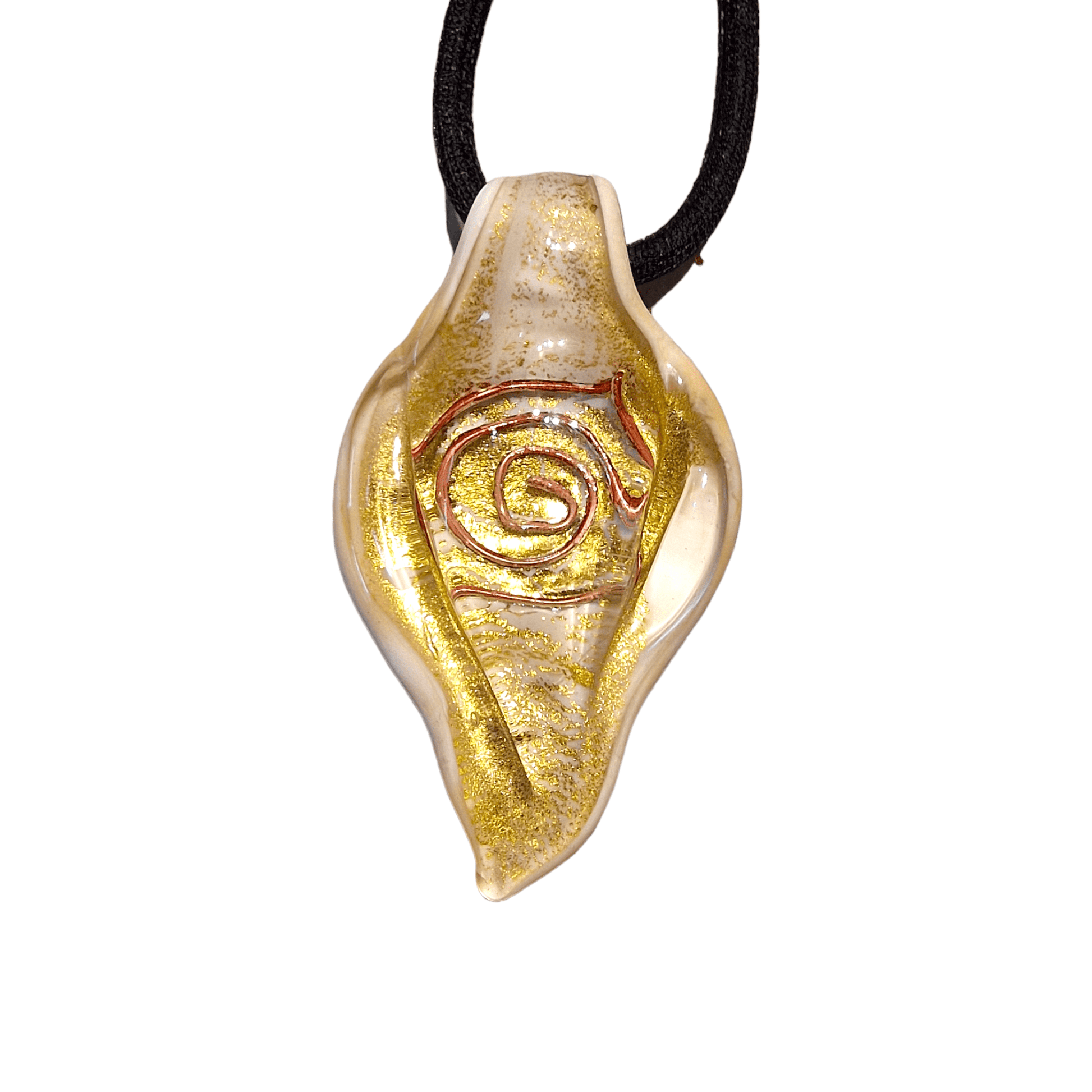 Afrodite Woman Pendant - artisan Murano glass pendant detail view