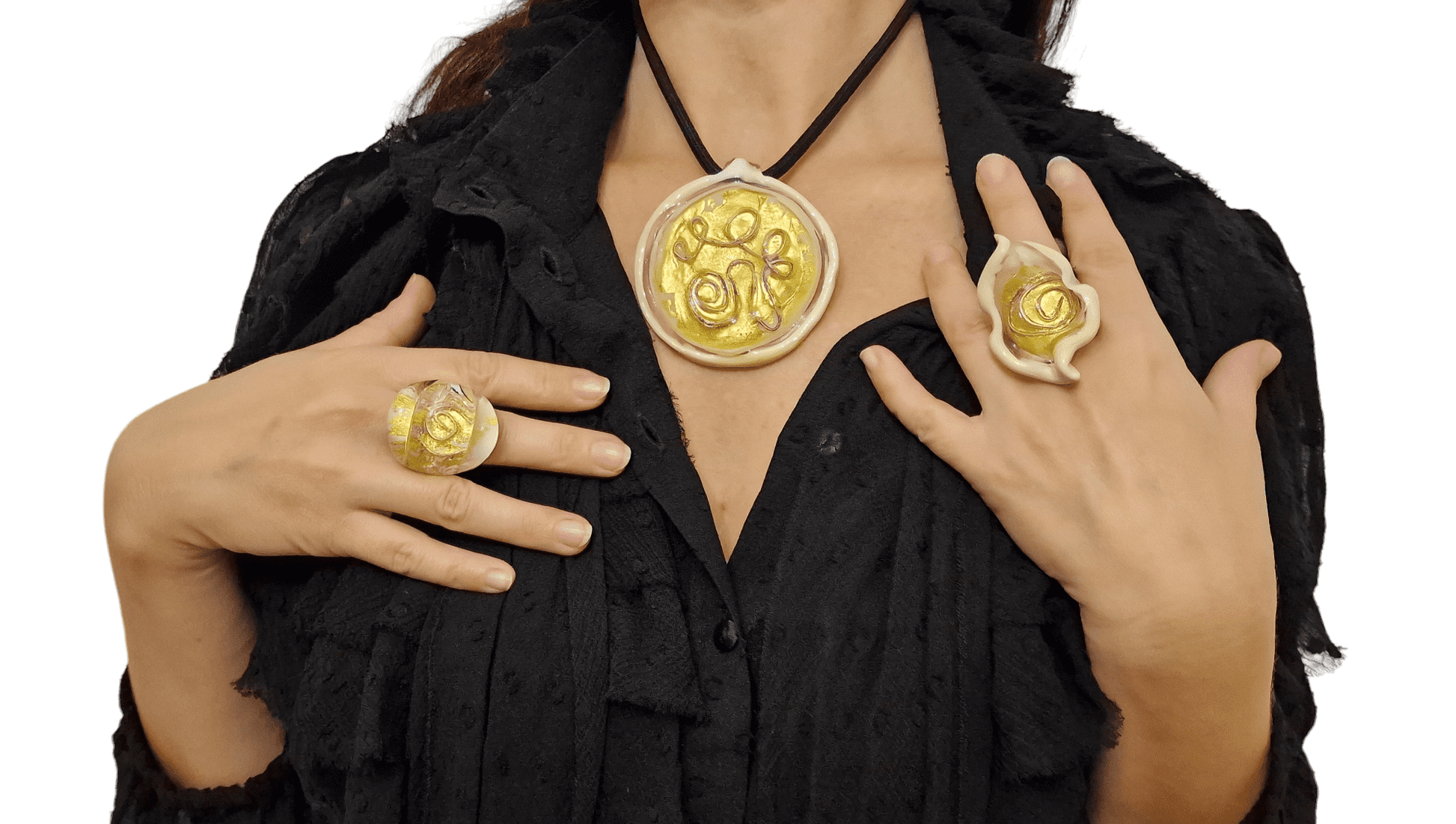 Afrodite Woman Pendant - authentic Venetian glass pendant jewelry