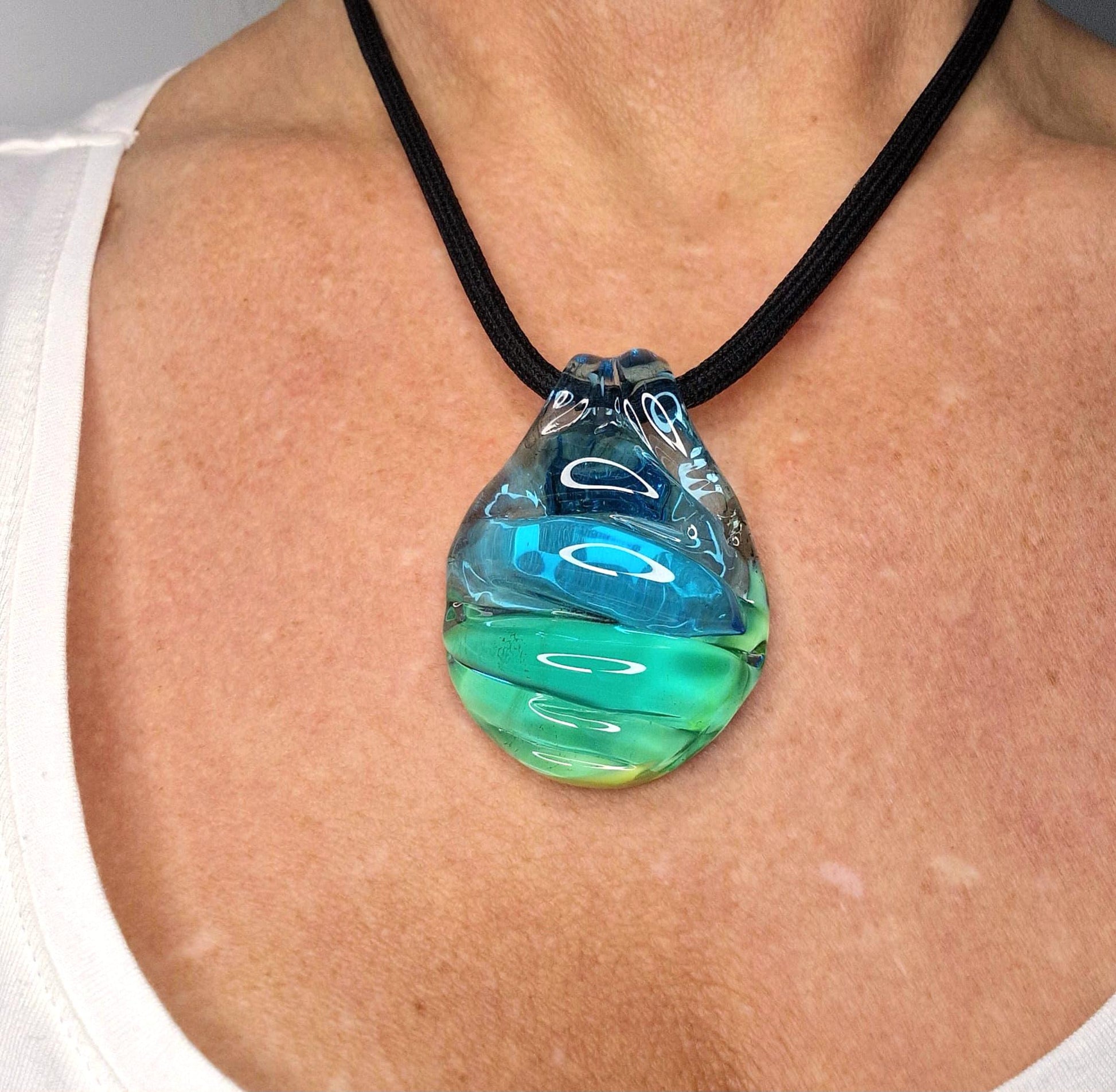 Amelie Murano Glass Pendant - authentic Venetian glass pendant jewelry
