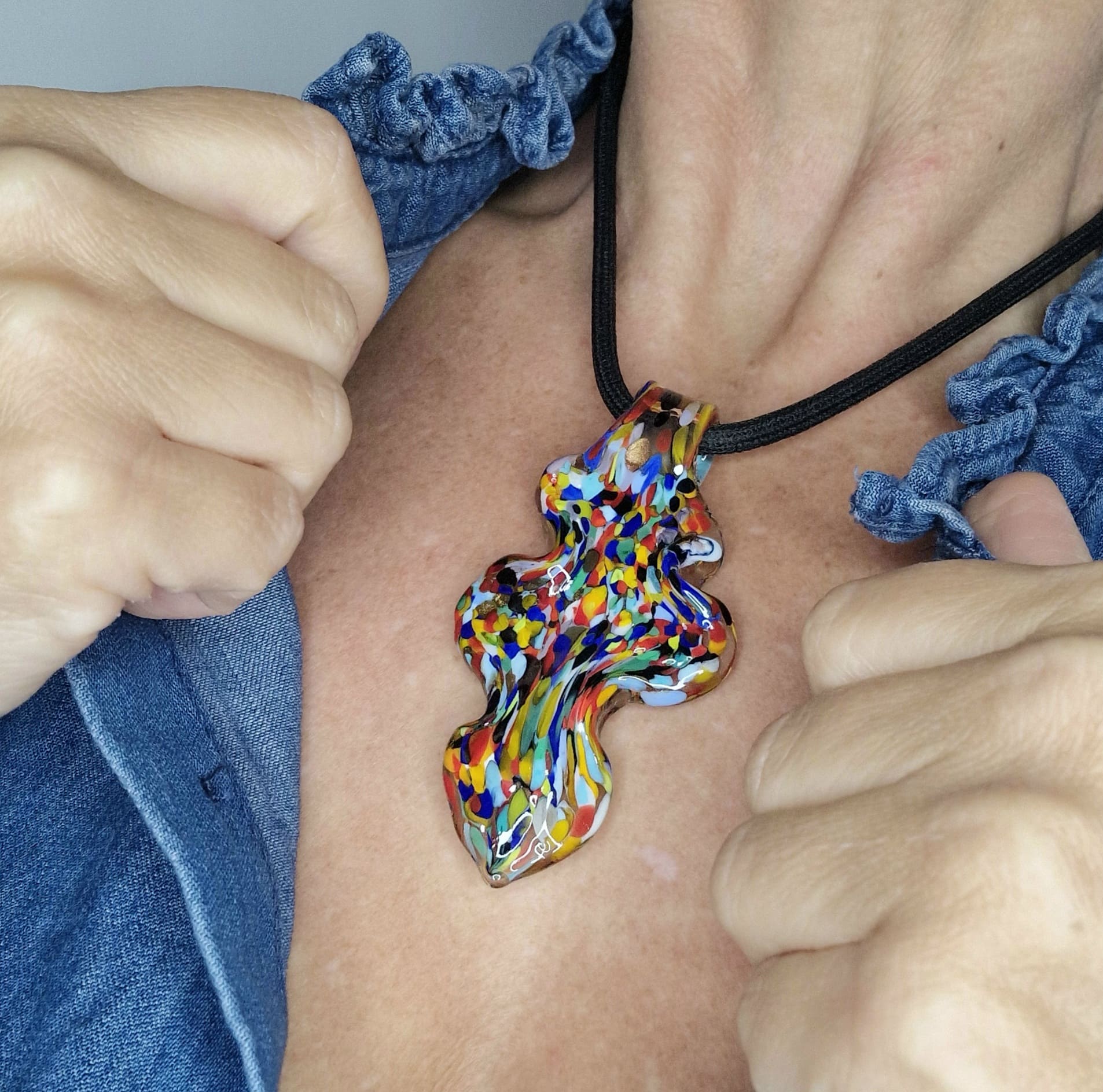 Colombina Murano Glass Pendant - Murano glass pendant handmade in Venice