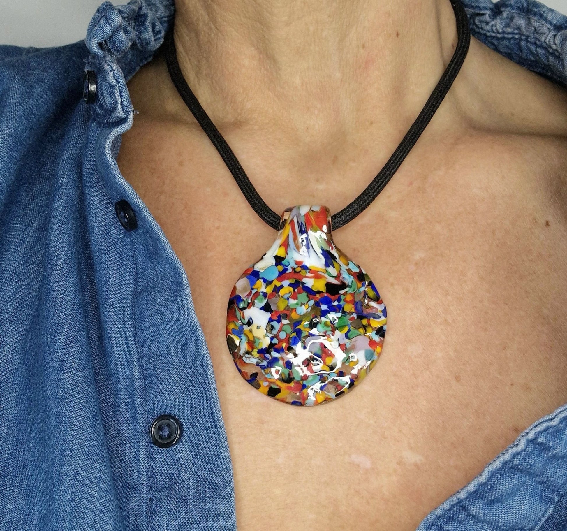 Colombina Murano Glass Pendant - luxury Murano glass pendant unique piece
