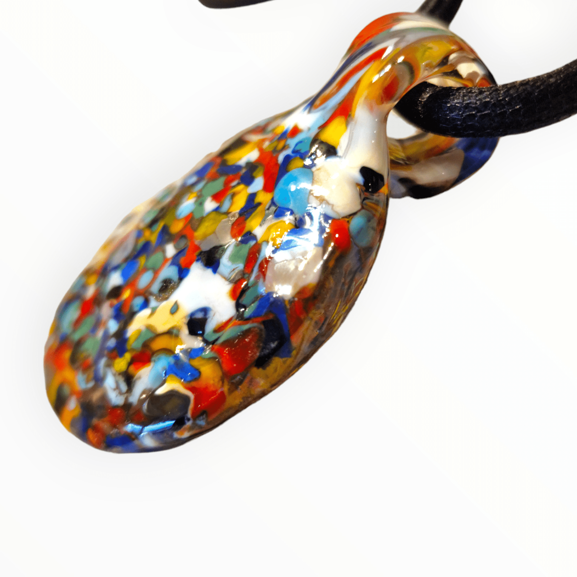 Colombina Murano Glass Pendant - Venetian artisan jewelry handblown glass