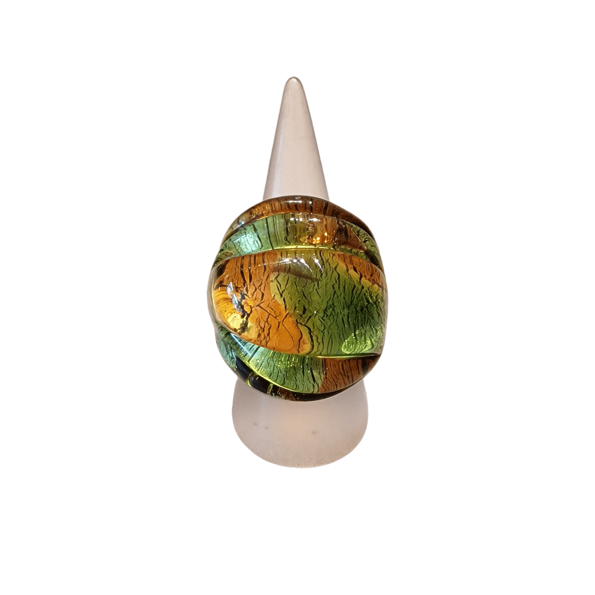 El Dorado Ring - Venetian artisan jewelry handblown glass
