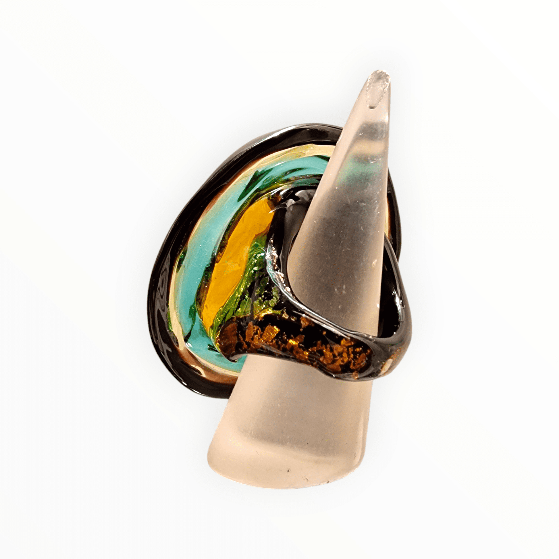 El Dorado Ring - luxury Murano glass ring unique piece