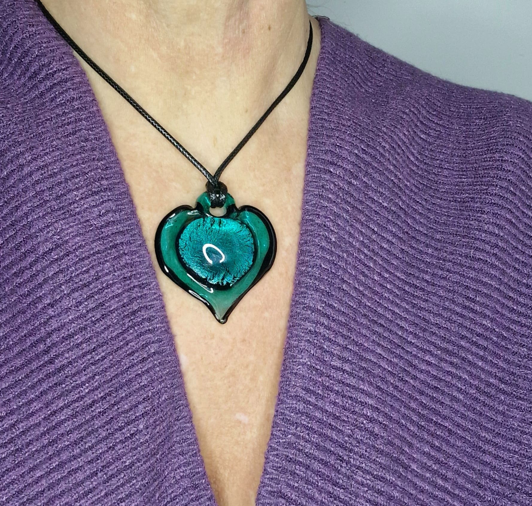Isabel Murano Glass Pendant - genuine Venetian pendant handcrafted jewelry