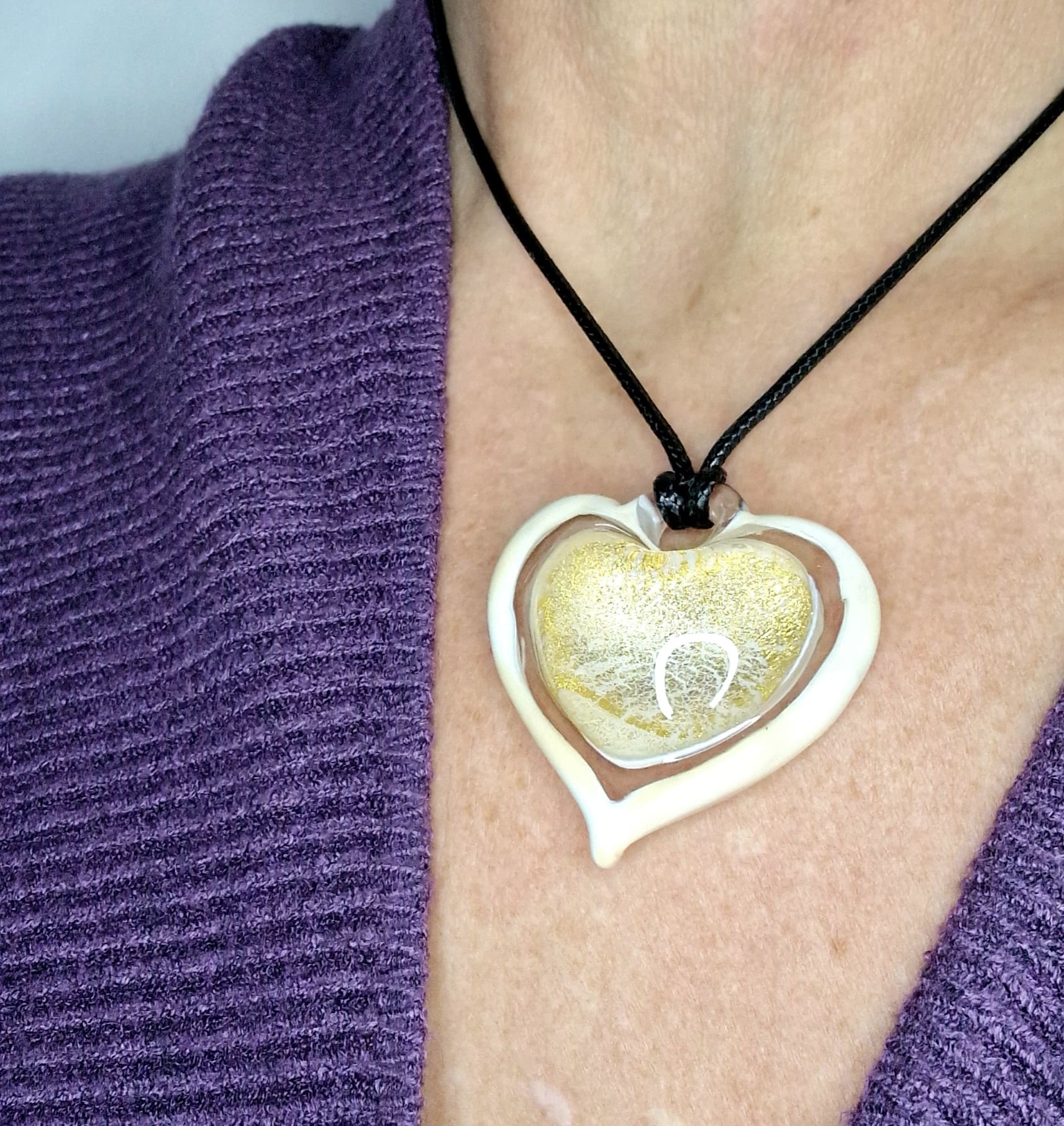 Isabel Murano Glass Pendant - Murano glass pendant handmade in Venice