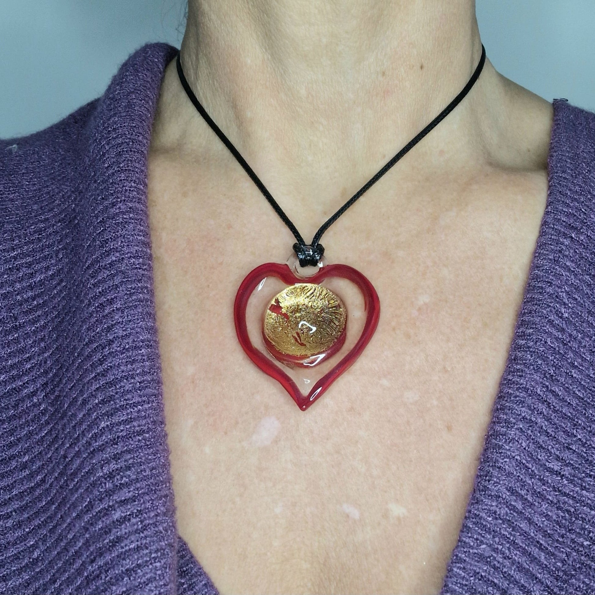 Isabel Murano Glass Pendant - authentic Venetian glass pendant jewelry
