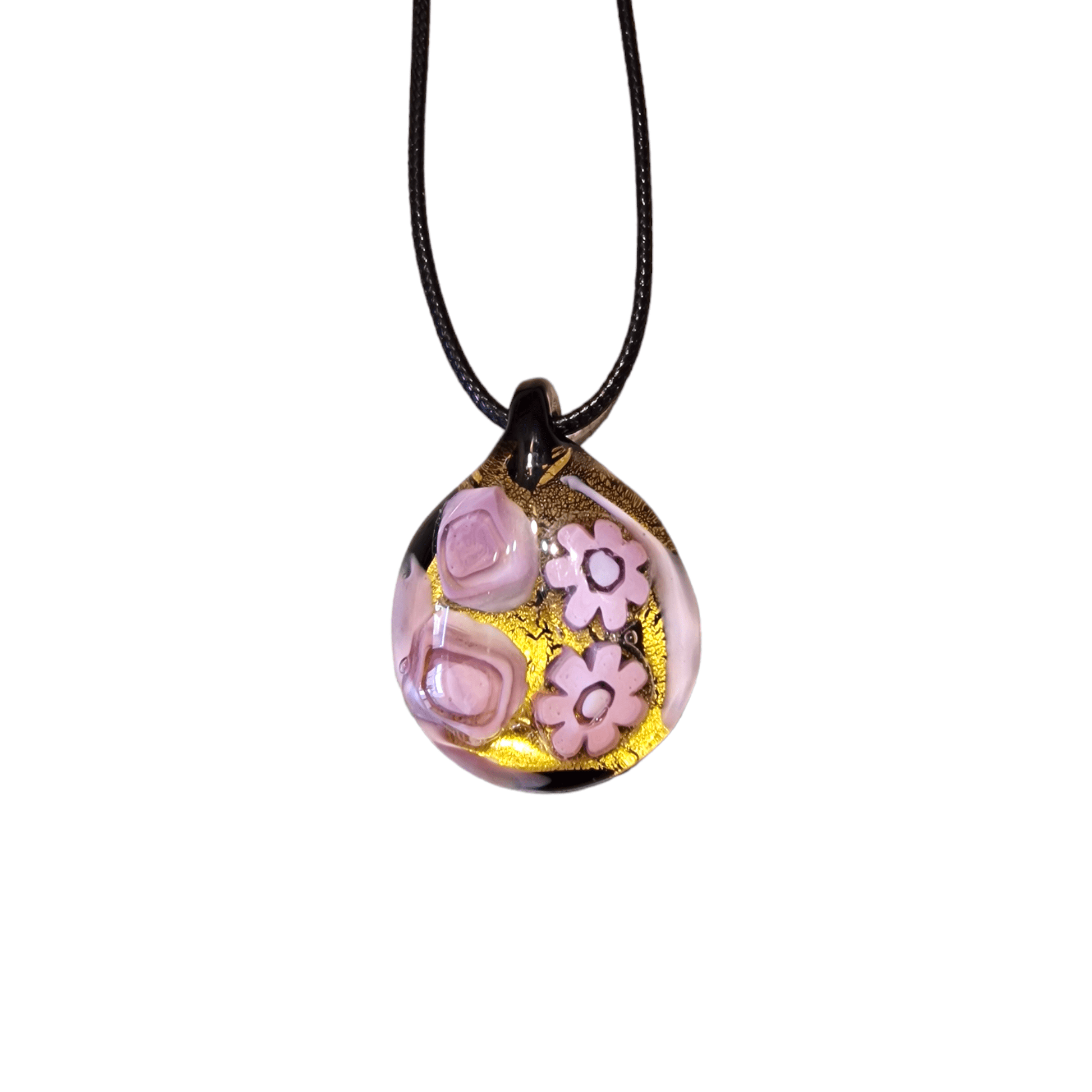 Miriam Murano Glass Pendant - Venetian artisan jewelry handblown glass