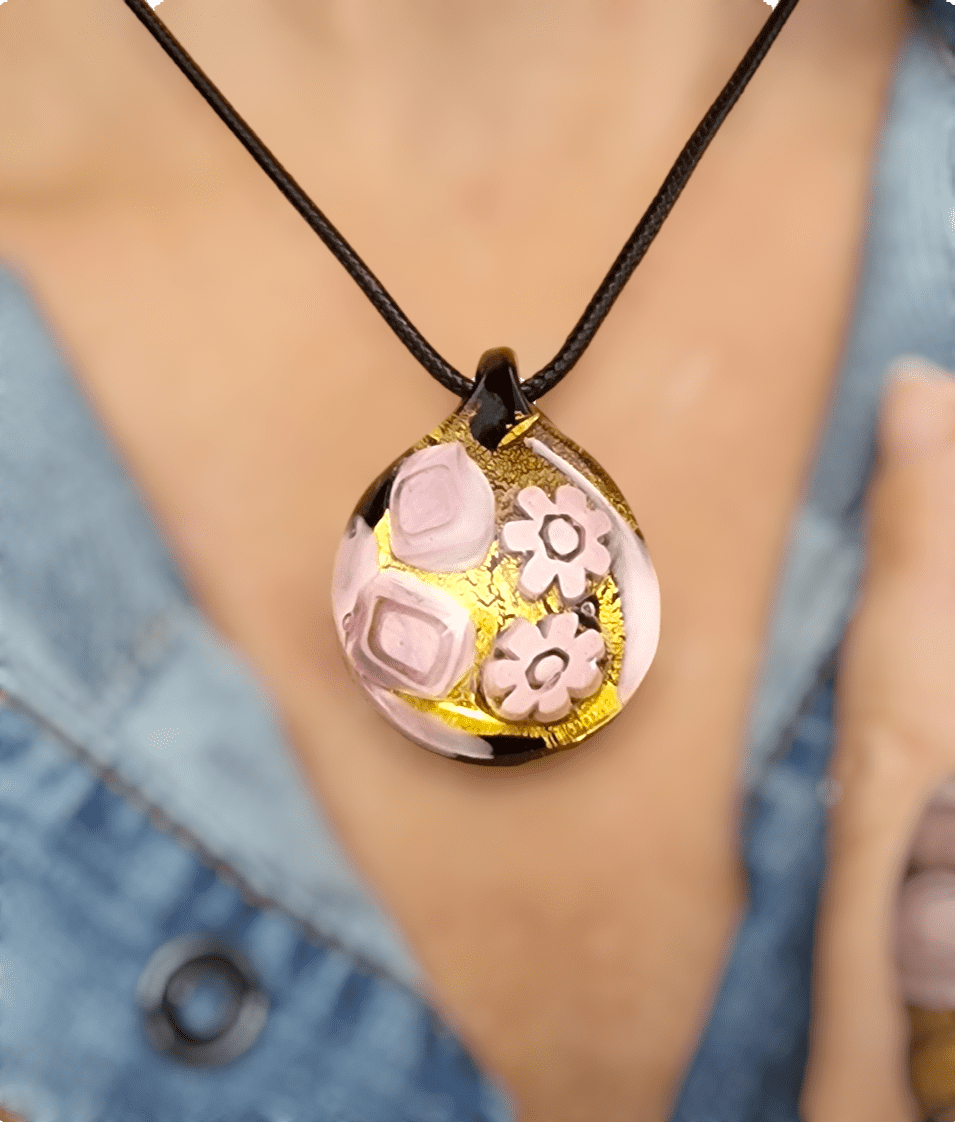 Miriam Murano Glass Pendant - Murano glass pendant handmade in Venice
