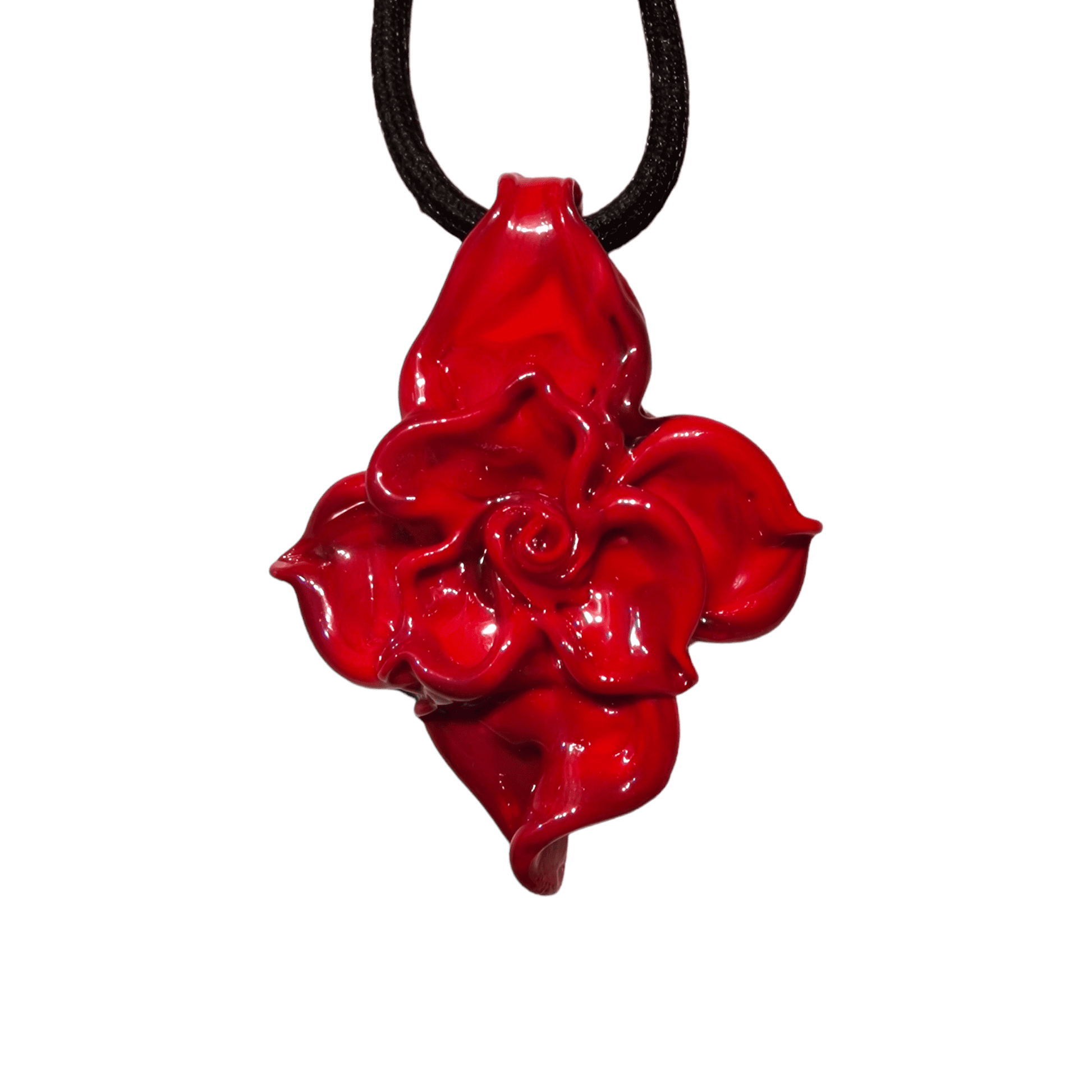 Murano Glass Rose Pendant - handmade Murano glass pendant | Atelier Alessandra