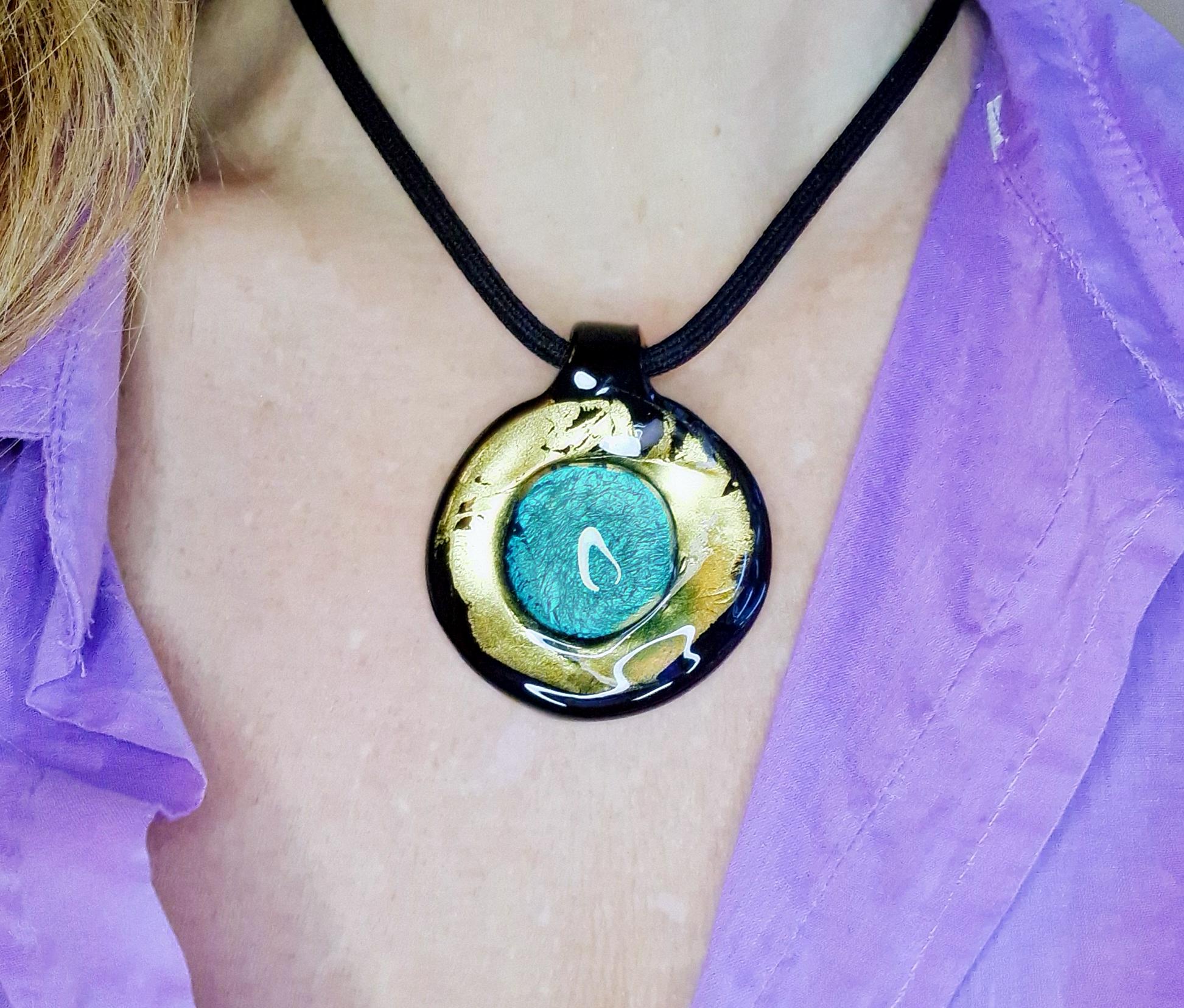 Penelope Murano Glass Pendant - authentic Venetian glass pendant jewelry