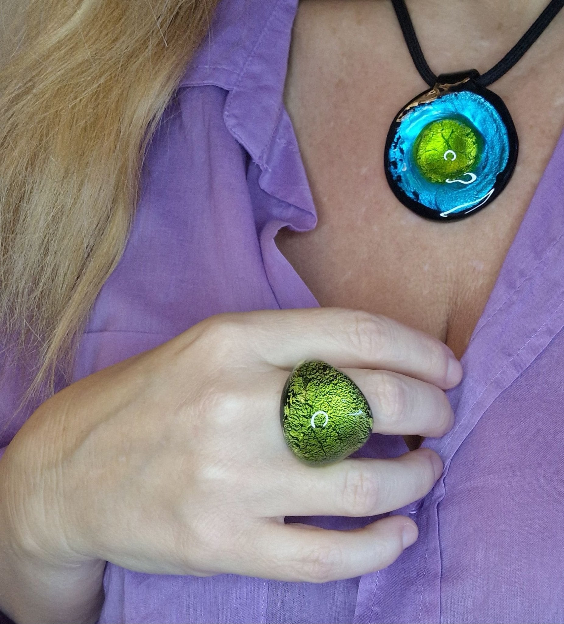 Penelope Murano Glass Ring - genuine Venetian ring handcrafted jewelry