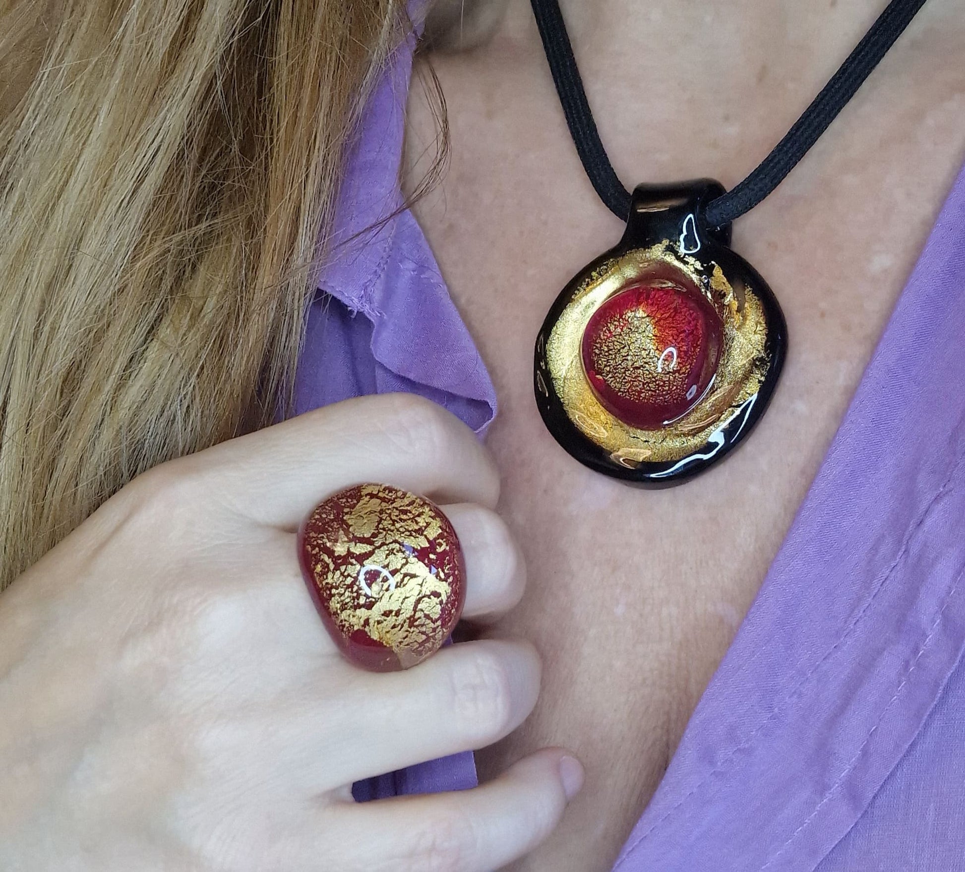 Penelope Murano Glass Ring - Venetian artisan jewelry handblown glass