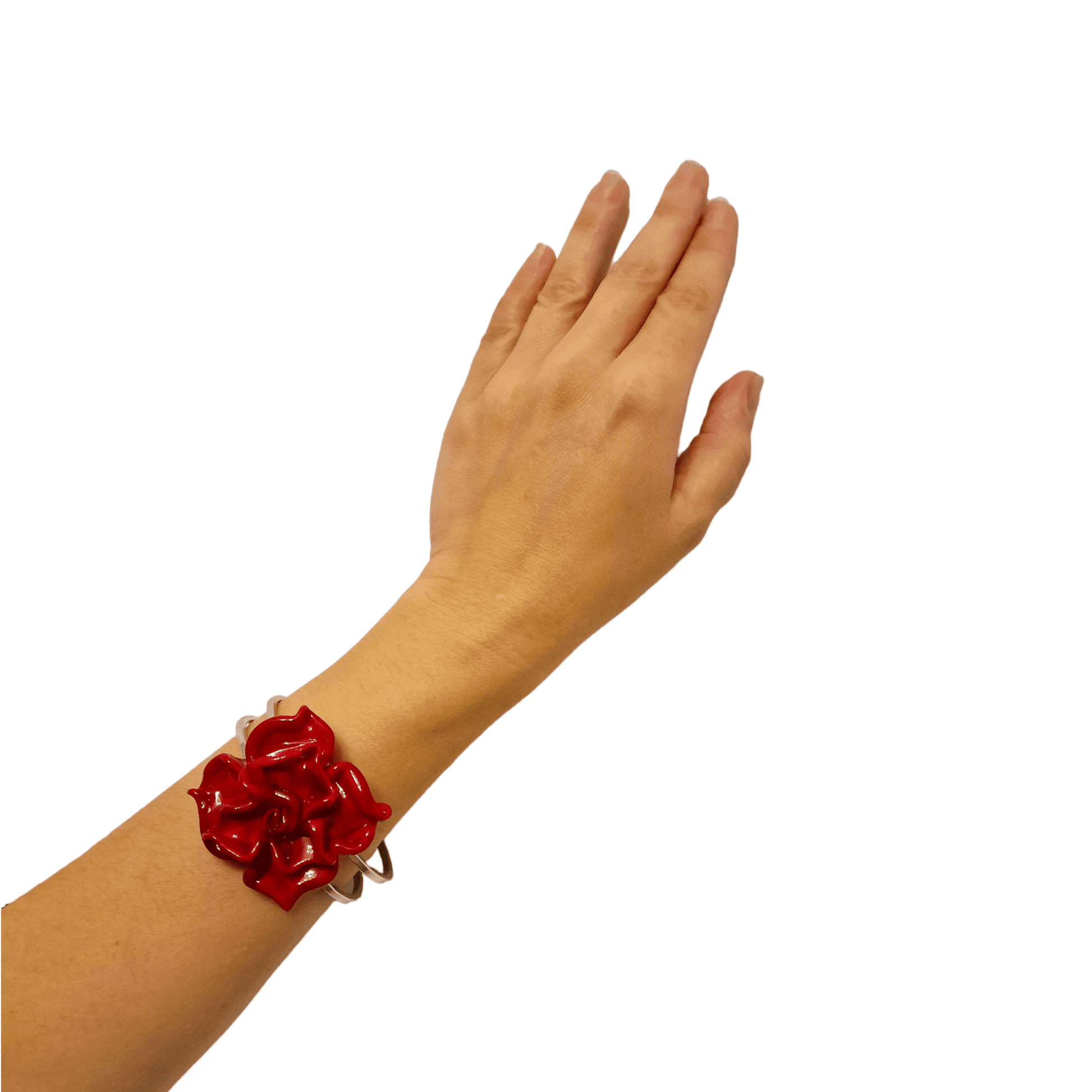 Murano Glass Rose Bracelet - Murano glass bracelet handmade in Venice