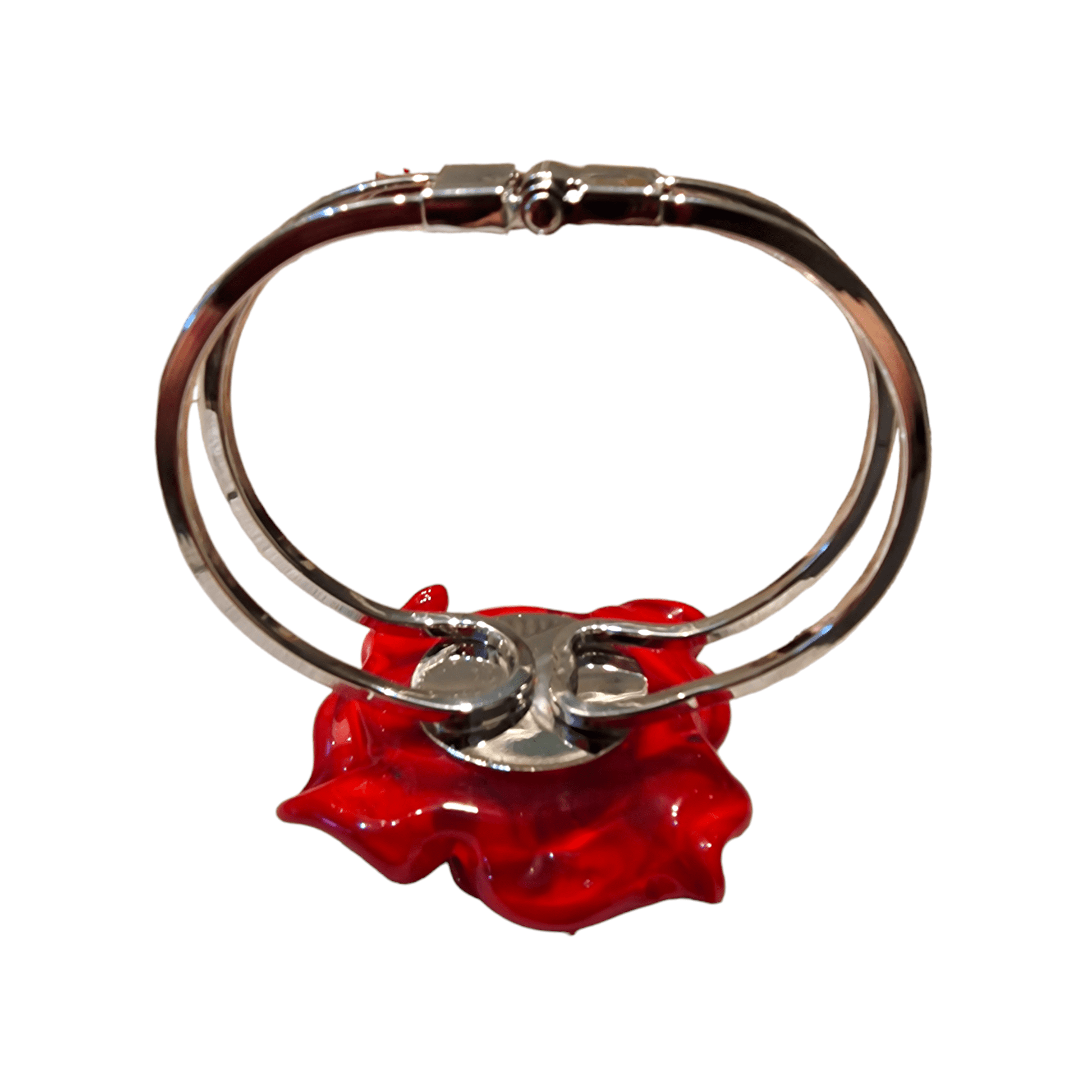 Murano Glass Rose Bracelet - elegant bracelet handcrafted Murano glass