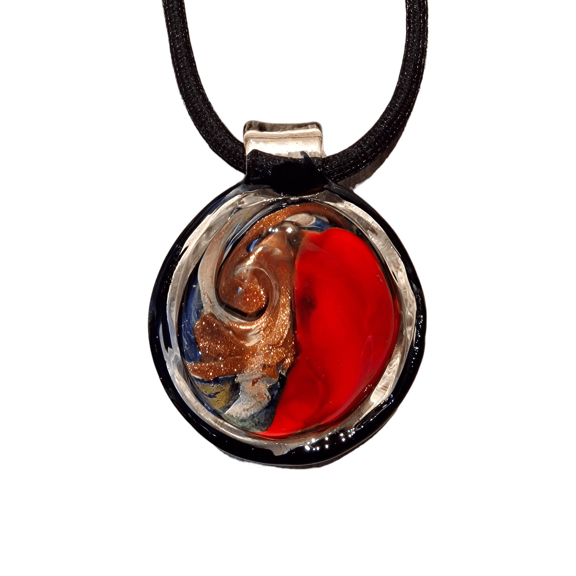 Vertigo Murano Glass Pendant - Venetian artisan jewelry handblown glass