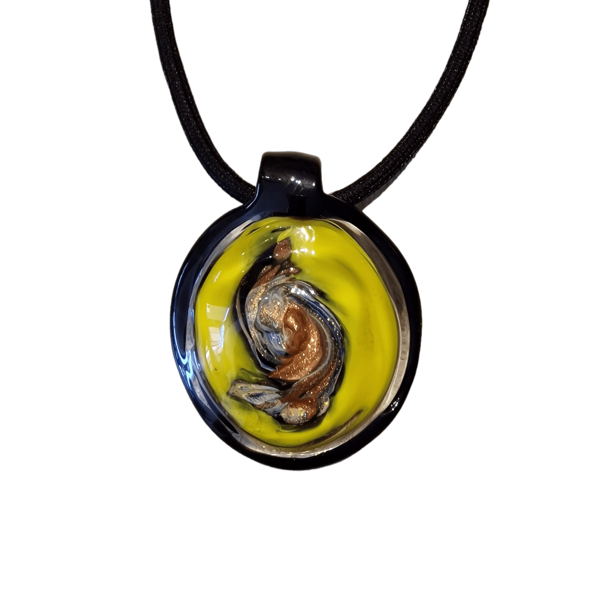 Vertigo Murano Glass Pendant - artisan handcrafted pendant from Venice Italy