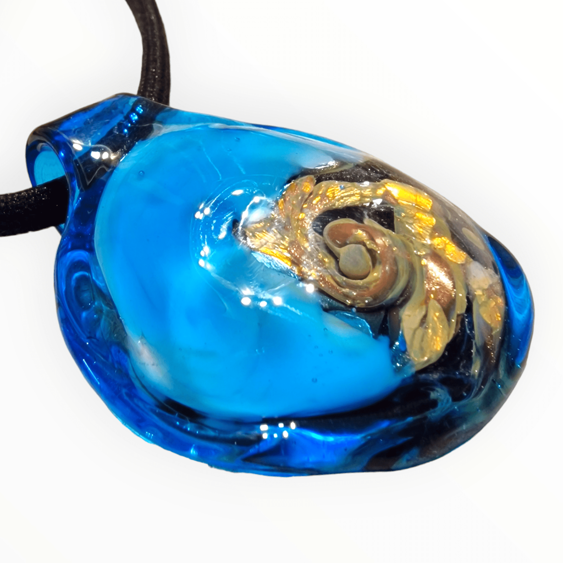 Vertigo Murano Glass Pendant - Murano glass pendant close-up artisan detail