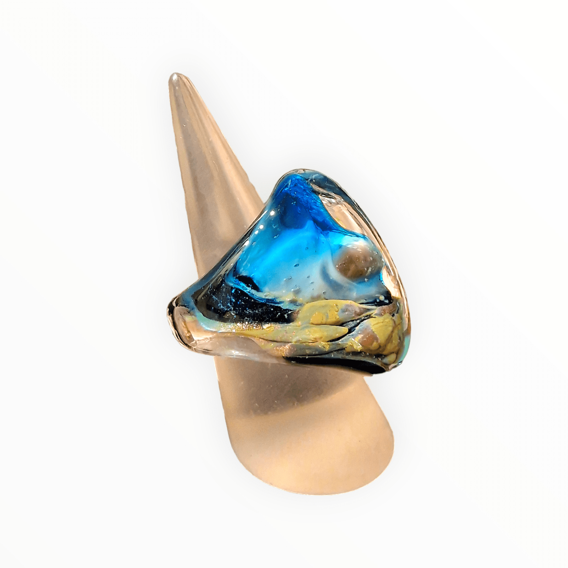 Vertigo Murano Glass Ring - wearable art Murano glass ring Venice